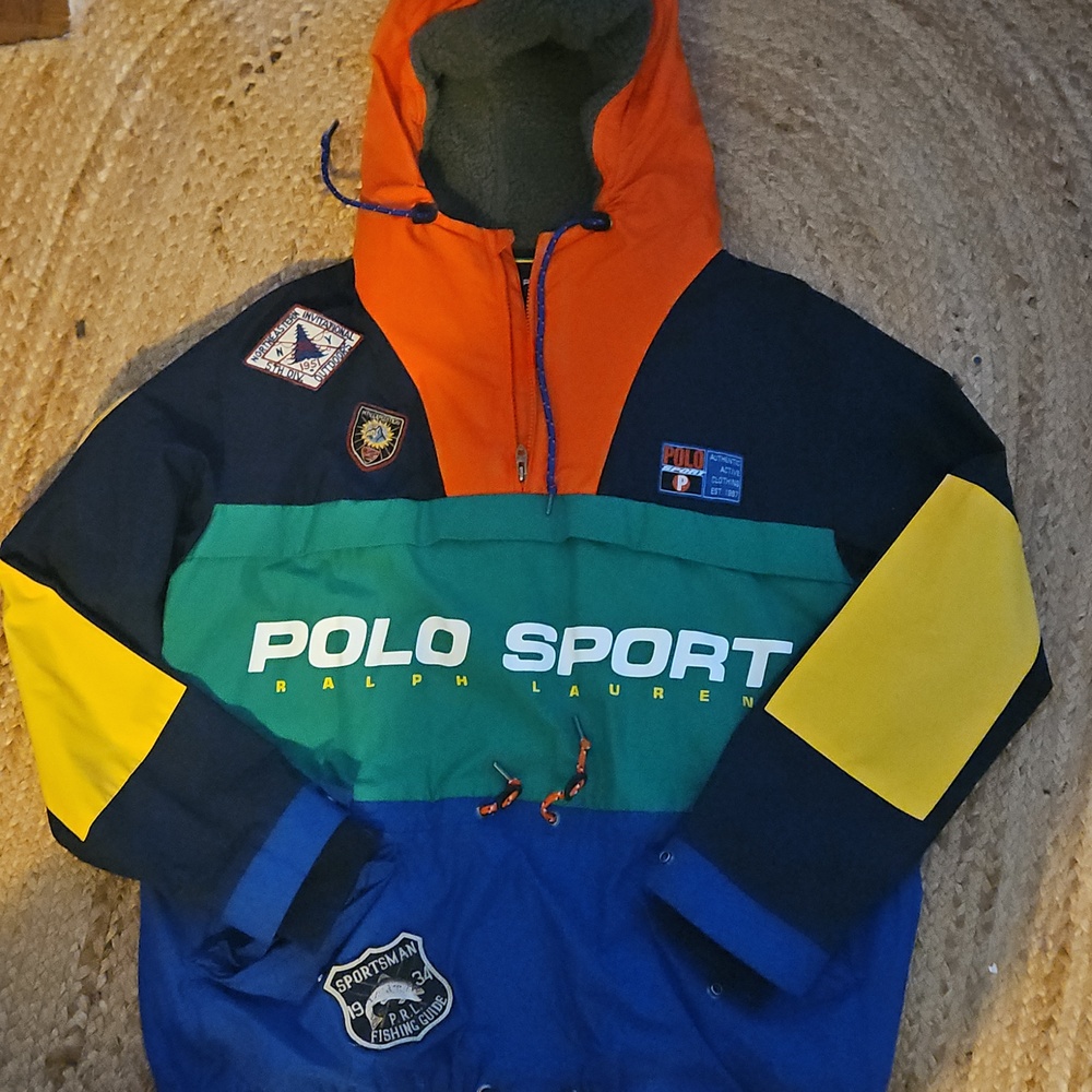Polo Sport Ralph Lauren Sportman  Mens SzM Colorblock Hooded Jacket - Multicolor